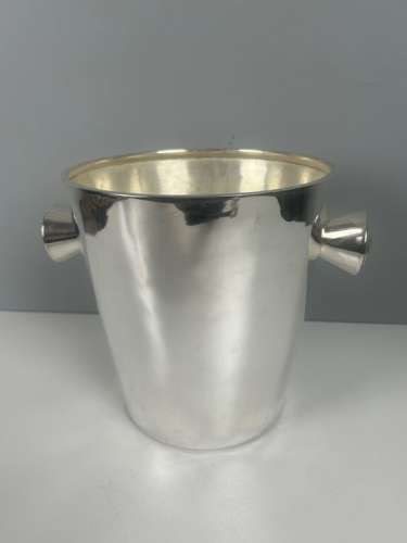 Art Deco Silver Plated Champagne Ice Bucket by Krupp Milano, Italy