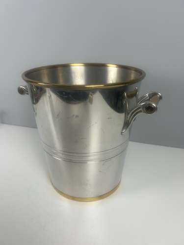 Art Deco Silver Plated Champagne Bucket By Les Etains Du Manoir, Paris