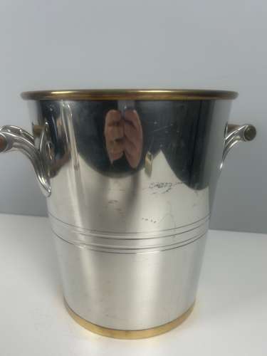Art Deco Silver Plated Champagne Bucket By Les Etains Du Manoir, Paris