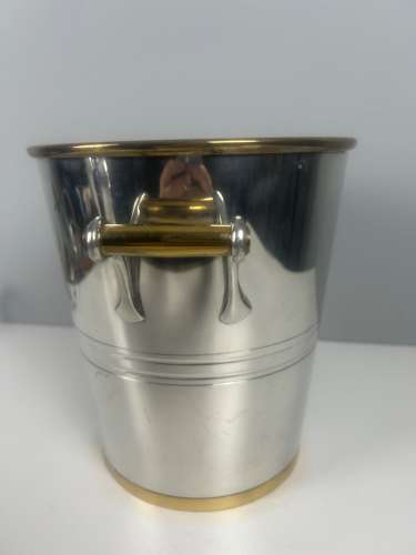 Art Deco Silver Plated Champagne Bucket By Les Etains Du Manoir, Paris