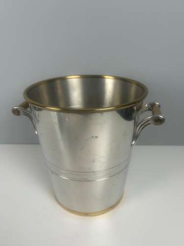 Art Deco Silver Plated Champagne Bucket By Les Etains Du Manoir, Paris