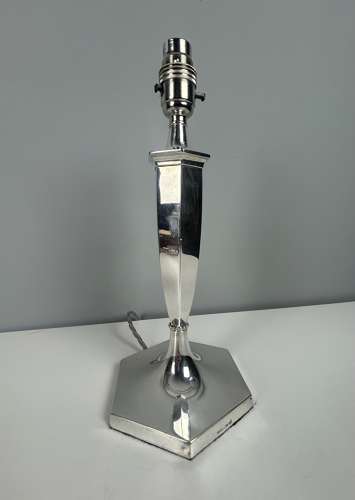 Hawksworth Eyre & Co Silver Plated Table Lamp