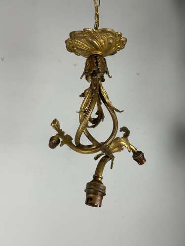 French 19th Century 3 Light Chandelier Ceiling Light