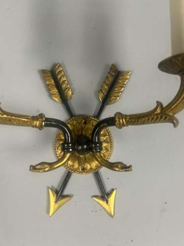 Pair Of French Empire Antique Wall Lights