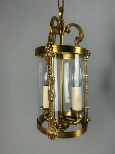 French Antique Twin Light Lantern, Rewired