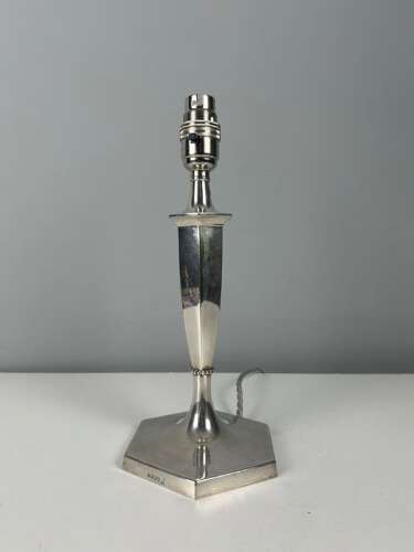 Silver Plated Table Lamp, Rewired and PAT tested