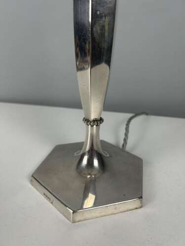 Silver Plated Table Lamp, Rewired and PAT tested