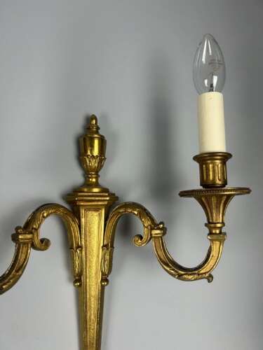 French Pair Of Gilded Antique Wall Lights