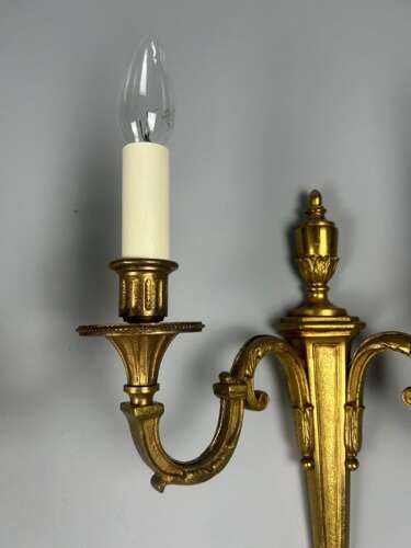 French Pair Of Gilded Antique Wall Lights