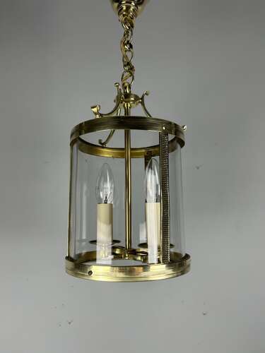 French Polished Brass Twin Light Lantern