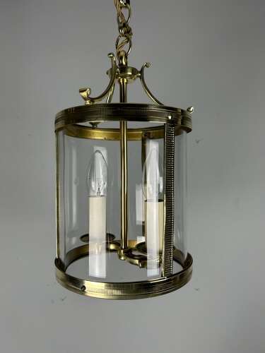 French Polished Brass Twin Light Lantern