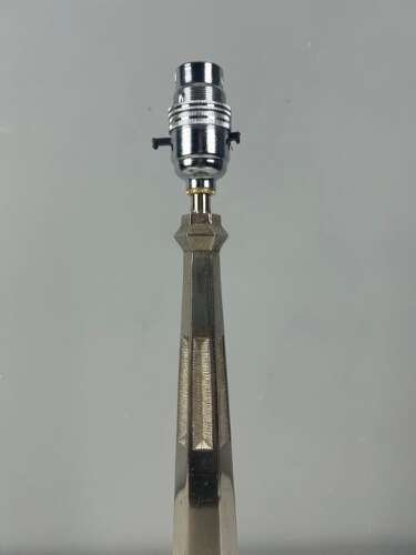 Paris Art Deco Chrome Table Lamp, Rewired