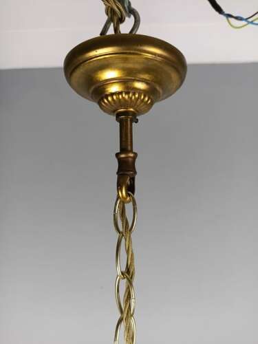 French Gilded Brass 4 Light Crystal Chandelier