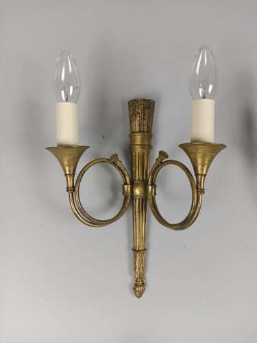 Set Of 4 French Gilded Empire Wall Lights