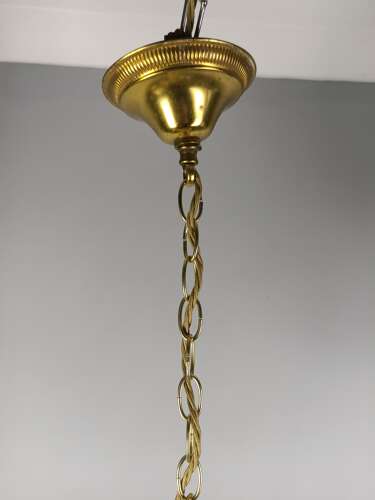 French Gilded & Crystal Triple Light Antique Birdcage Chandelier